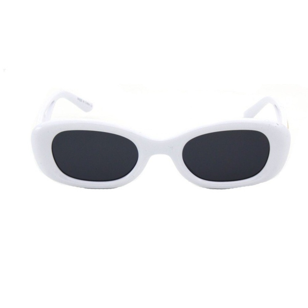 White Frame Sunglasses Retro Oval Mod‎ Fashion Trendy Sun Glasses Classic Retro